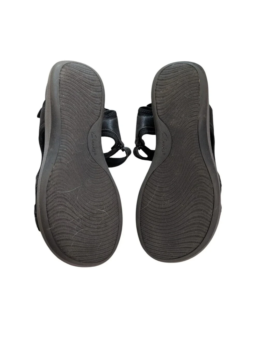 Clarks Cloudsteppers Mira Bay Women’s Black Strappy Sport Sandal Comfort Size 8